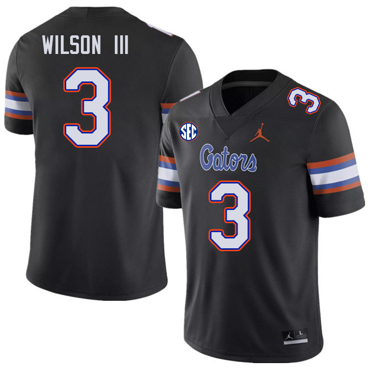 Men #3 Eugene Wilson III Florida Gators College Football Jerseys Stitched-Black